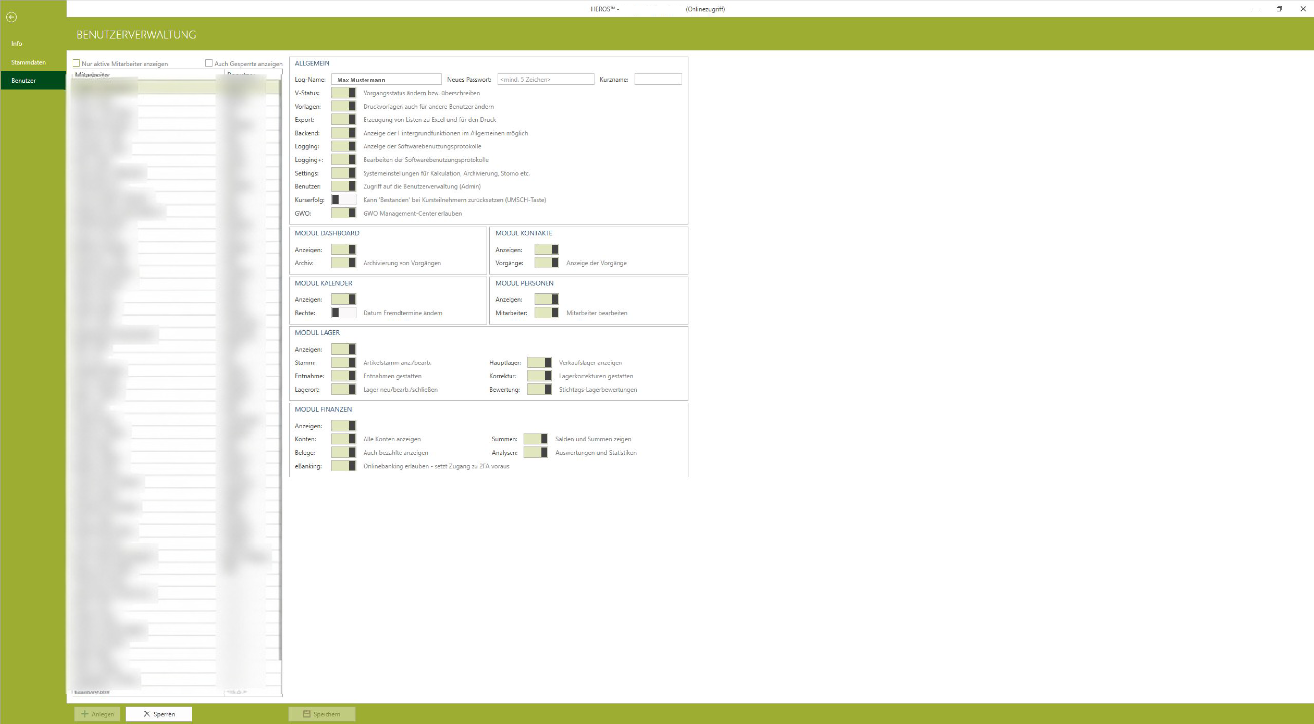 HEROS – UI Übersicht